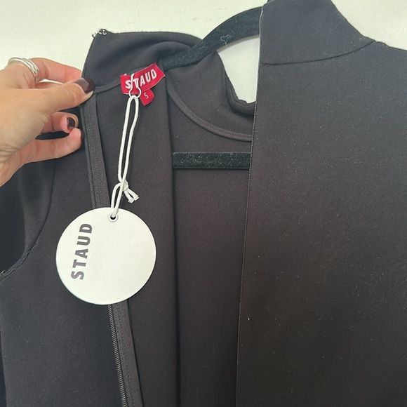 STAUD Arlette Black Cut-Out Gown Dress - size Small - Picture 8 of 8